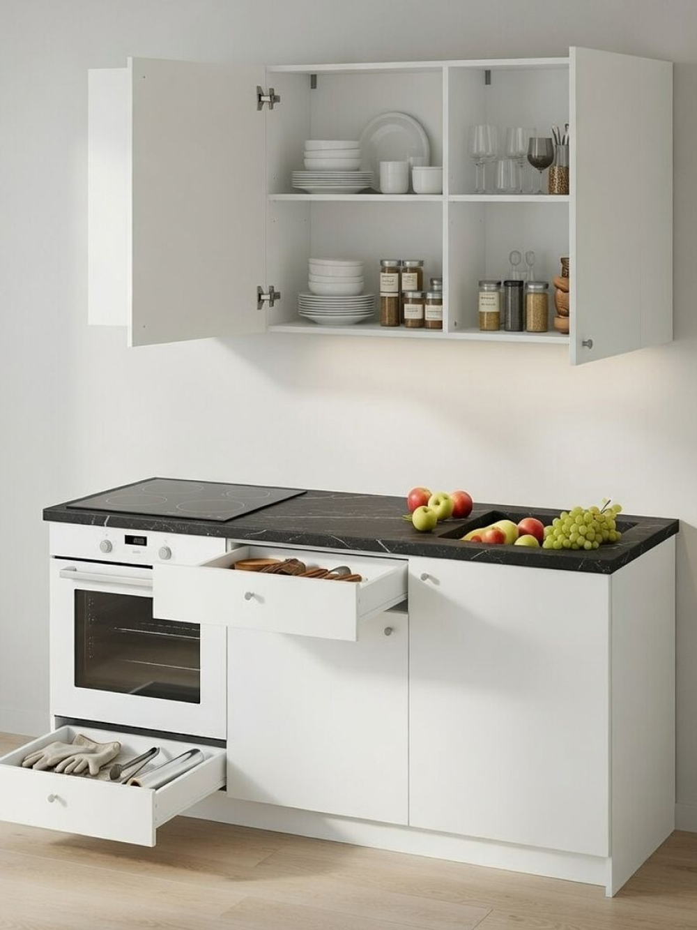 Модуль кухонный напольный, 182х60х91, Кнок, кухонный гарнитур, белый, IKEA, KNOXHULT КНОКСХУЛЬТ