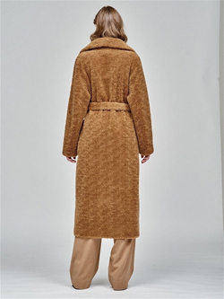 Пальто из шерсти шуба чебурашка тедди, SilverFox (арт. S978rm013bz)