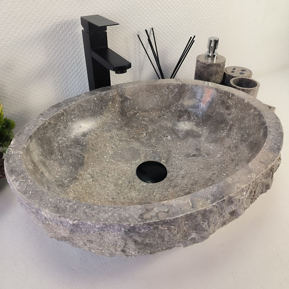 Раковина из мрамора Erozy Grey EM-64749 51*41*15 0188