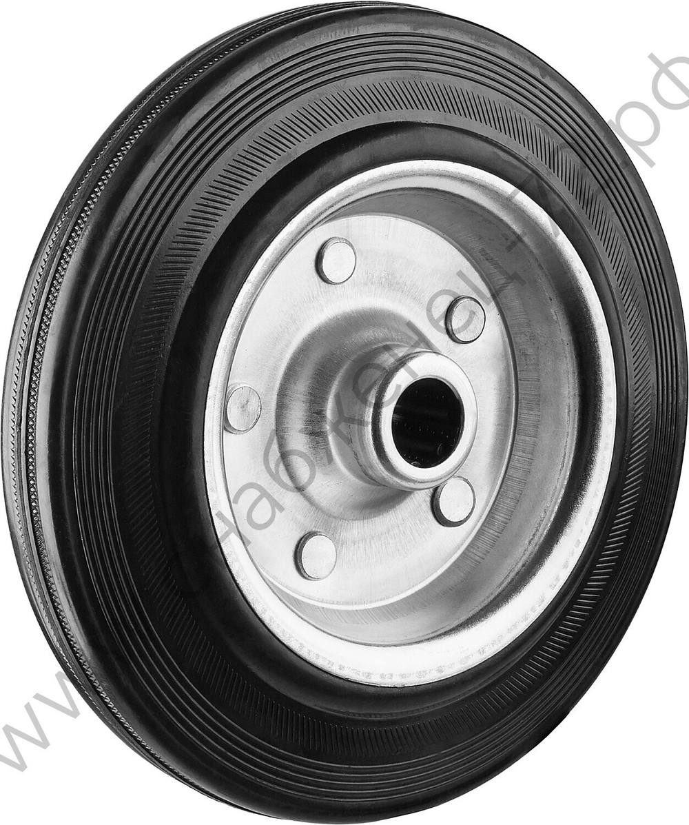 ЗУБР d=200 мм, г/п 185 кг, игольчатый подшипник, колесо резина/металл, Профессионал (30936-200)