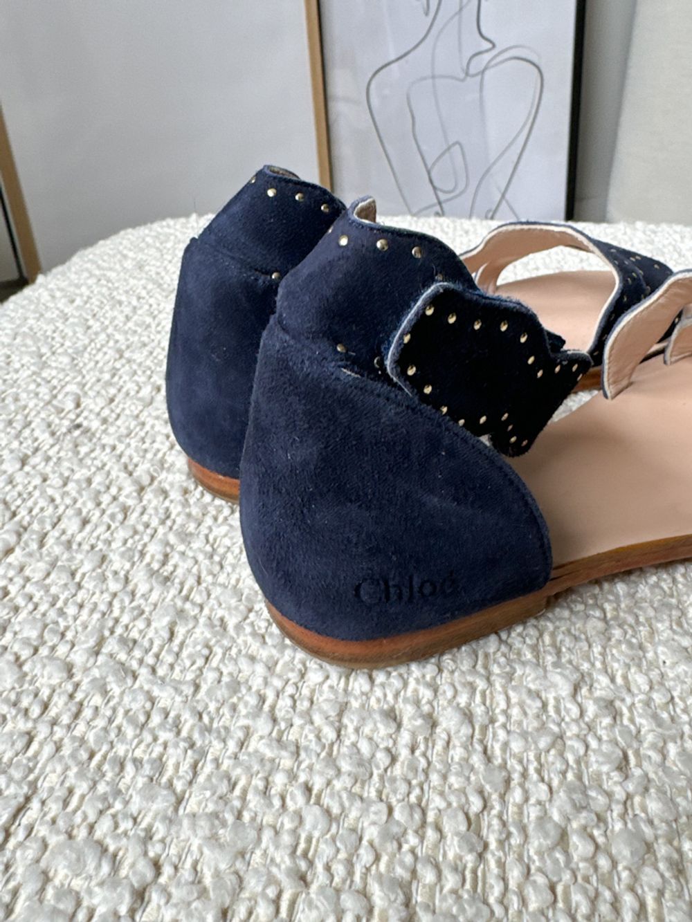 Замшевые босоножки Chloe, 31,5