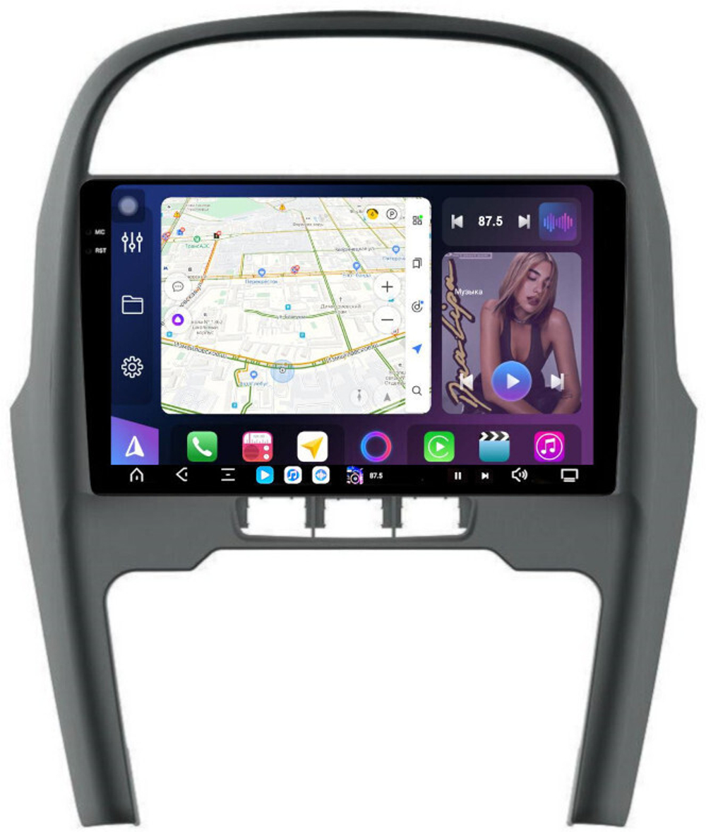 Магнитола для Chery Tiggo T11 2013-2016 - FarCar GX1196M монитор 10.36" 2K QLED на Android 14, TS20, 6+128Гб, CarPlay, 4G SIM-слот