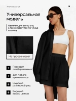 Костюм - пижама с шортами из муслина домашний оверсайз