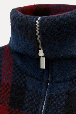 ZARA КАРДИГАН В КЛЕТКУ, СИНИЙ