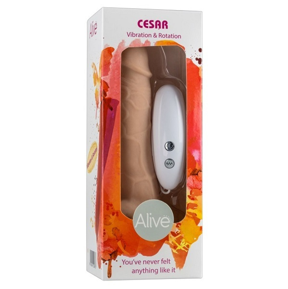 Телесный вибратор-ротатор на присоске 17,5см Adrien Lastic Cesar Vibrator & Rotator