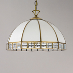 Citilux Шербург-1 CL440132 Люстра витражная подвесная Бронза