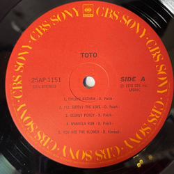 Винтажная виниловая пластинка LP Toto Hold The Line (Japan 1978) (Obi)
