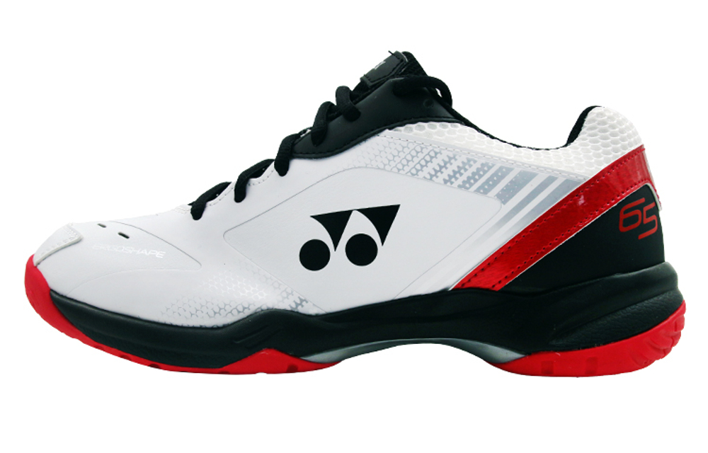 YONEX 65 3 Comfortable Low top Badminton Shoes Unisex White Red