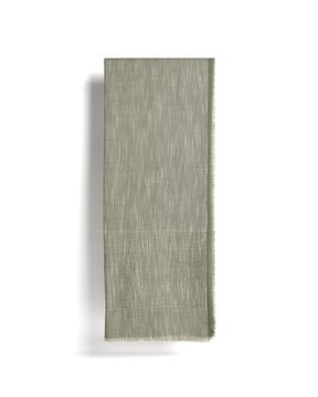 Плед Sareli из зеленой смесовой шерсти 130 x 170 см