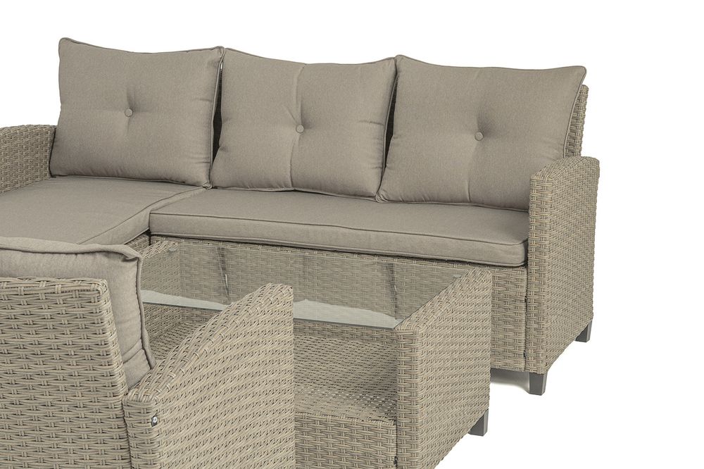 "Атланта" лаунж-зона из искусственного ротанга, цвет соломенный