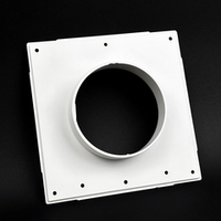 Фланец 168х168 мм квадратный на трубу 100 мм, ФКВ 100 для присоединения воздуховодов