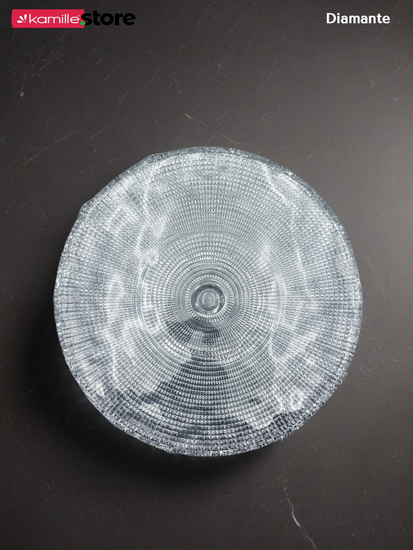 Тортница на ножке 26,5х8,5 см. из стекла, Diamante