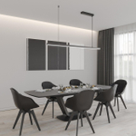 359442 OVER NT24 294 черный Светильник подвесной диммир. со сменой цв.темпер. (пульт ДУ/прилож. Smart Life) IP20 LED 48W 85-265V 3000-6000К SOTTO