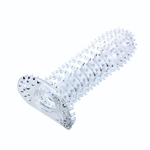 Прозрачная насадка на фаллос с закрытой головкой - 14 см. (Цвет: прозрачный)