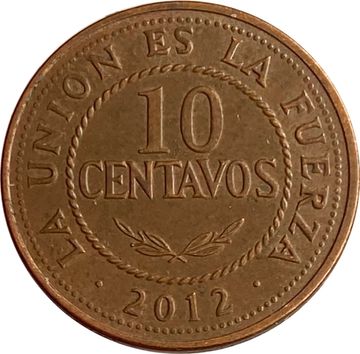10 сентаво 2012 Боливия