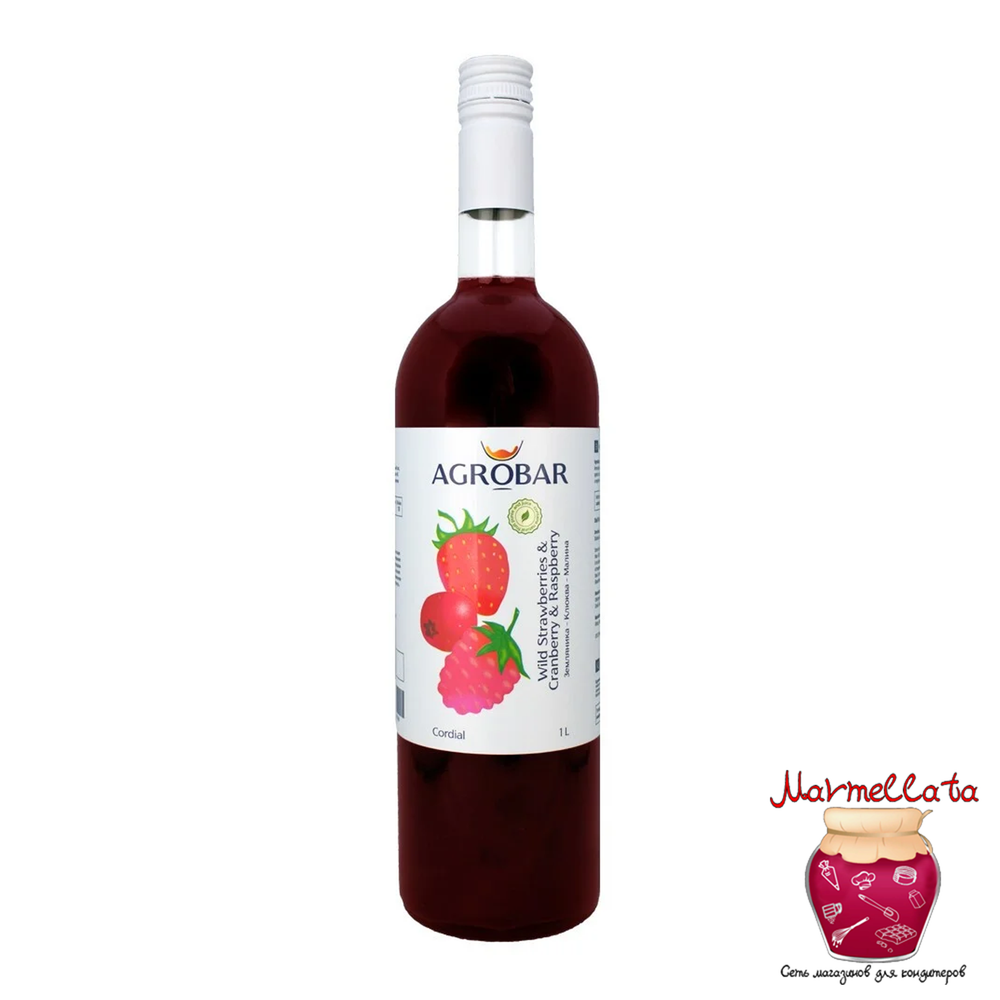 Кордиал т.м. AGROBAR &quot;Земляника-Клюква-Малина&quot;, 1 л.