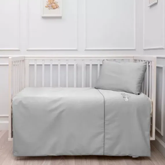 Комплект постельного белья Lollycottons Коники-сны, Серый