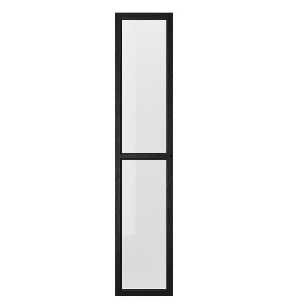 Стеклянная дверь - IKEA OXBERG/ОКСБЕРГ ИКЕА, 192х40 см, черный