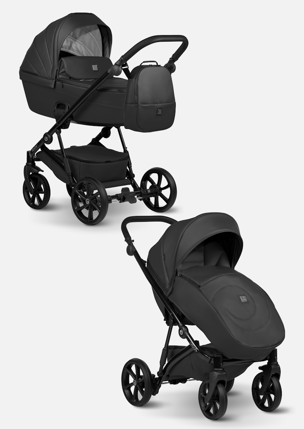 Tutis Коляска 2 в 1 VIVA 5+ Leather Jet Black