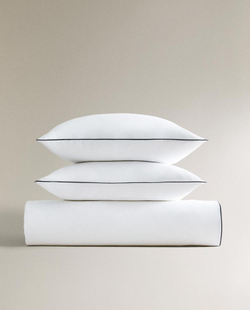 ZARA HOME САТИНОВЫЙ ПОДОДЕЯЛЬНИК, ЧЕРНЫЙ