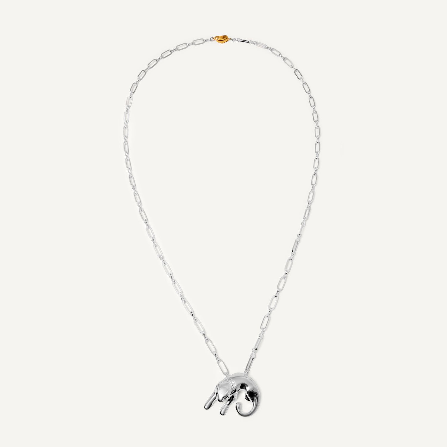 Колье Silver Chain With Cheetah Charm