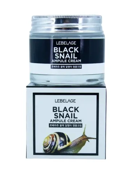 LEBELAGE - КРЕМ ДЛЯ ЛИЦА АМПУЛЬНЫЙ С ЭКСТРАКТОМ УЛИТОЧНОГО МУЦИНА AMPULE CREAM BLACK SNAIL, 70 ML