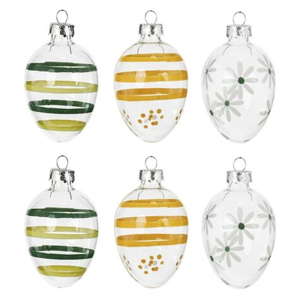GAEM Набор из 6-ти изделий декоративных подвесных "Яйцо" (4*6,5), L14 W14 H4,5 см