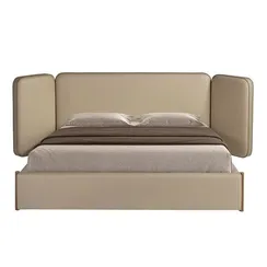 Кровать Angel Cerda 7218 из экокожи цвета норки 180х200 см
