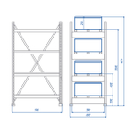 Стеллаж аккумуляторный SKAT SBR-150-5-1-4