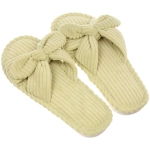 Тапочки женские домашние «COZY», цвет зелёный, р-р 36-37