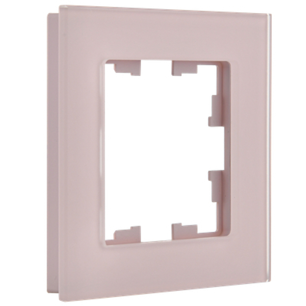 BRITE Рамка 1-местная РУ-1-2-Бр стекло розовый матовый IEK