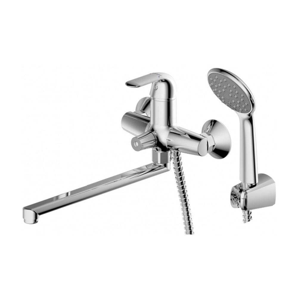 F6135188CP-LB-RUS BRAVAT FIT Смеситель для ванны длинным изливом 300мм (к/к 6)