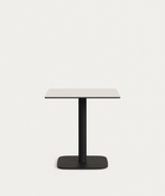 Dina Уличный стол белый на черном металлическом основании 68 x 68 x 70 см