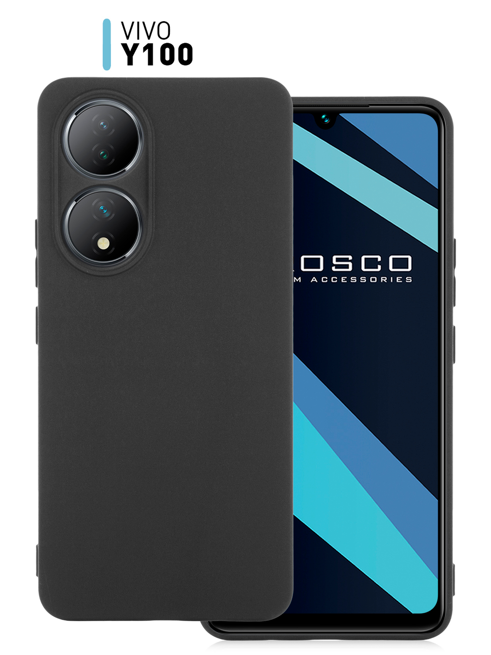 Чехол ROSCO для Vivo Y100 (арт. VV-Y100-COLOURFUL-BLACK)