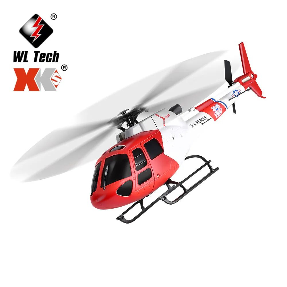 Радиоуправляемый вертолет военный WLtoys XK K150 AS350 6G осевой гироскоп , бесколлекторный мотор
