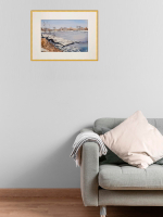 Картина авторская акварельная в паспарту 30х40 см на стену для интерьера "Весна идет"