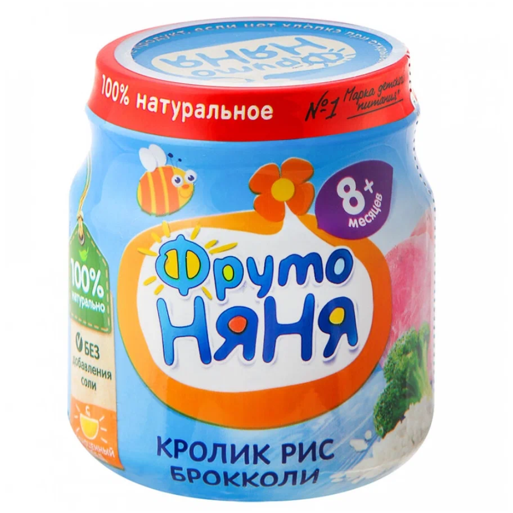 Пюре Фруто Няня кролик рис и брокколи 100 мл