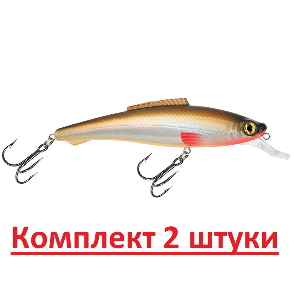 Воблер Минноу ЛЕШИЙ 110mm, цвет 048 (окунь), 1 штука