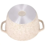 Кастрюля 3,5л «Грация» (белый/золото) со стеклянной крышкой кбз35а