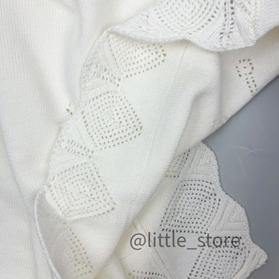 Плед вязаный "Tenderness" Молочный, 85х90