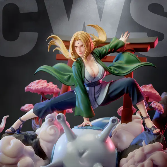 Tsunade and Katsuyu - Naruto