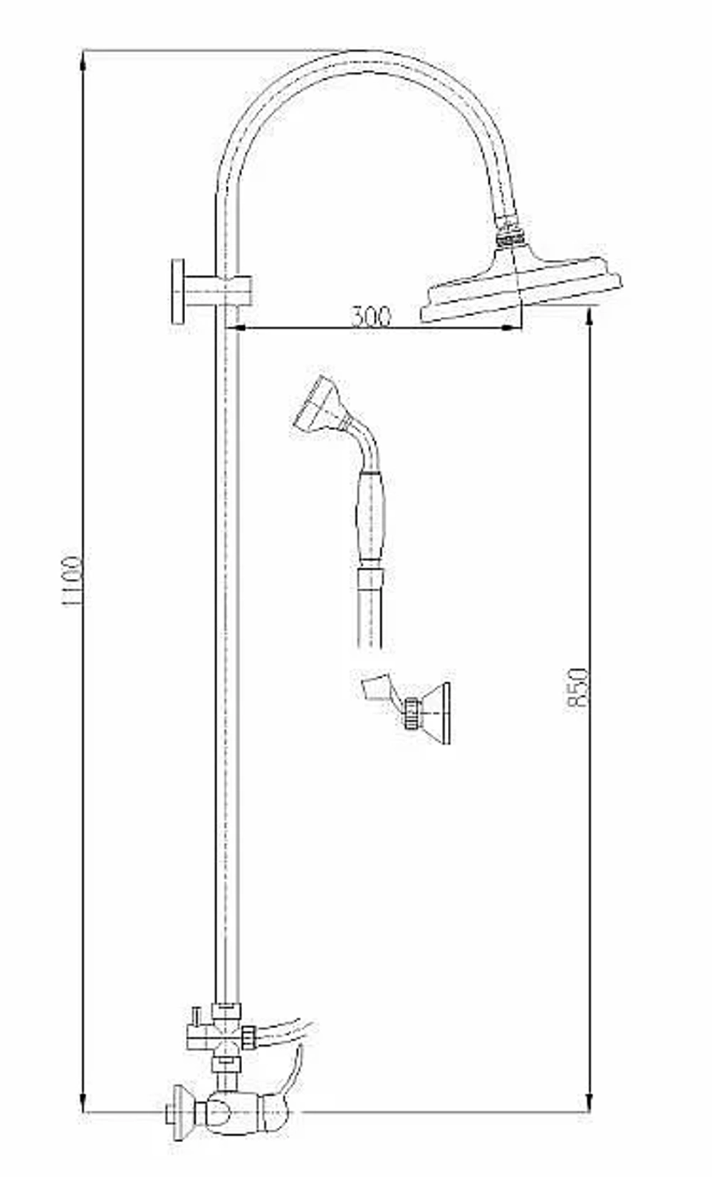 Душевая система Rav-Slezak LABE L481.5/3SM бронза
