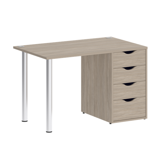 Home Office Стол письменный VR.SP-3-118.4 Дуб Аттик/Хром 1180*720*750