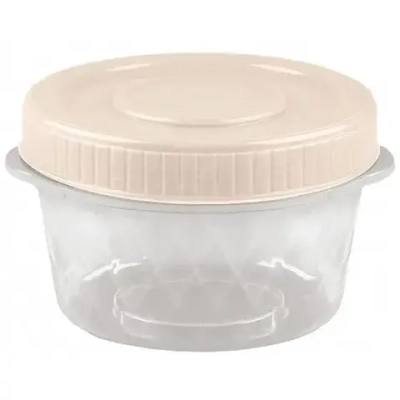 Банка с завинчивающейся крышкой Кристалл 0,6 л бежевый/зеленый (комплект 27 шт)