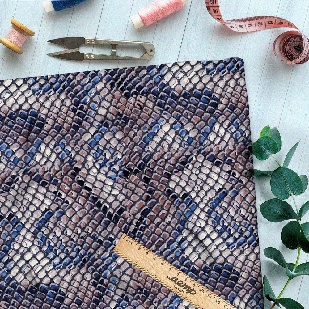 Ткань муслин натуральный питон