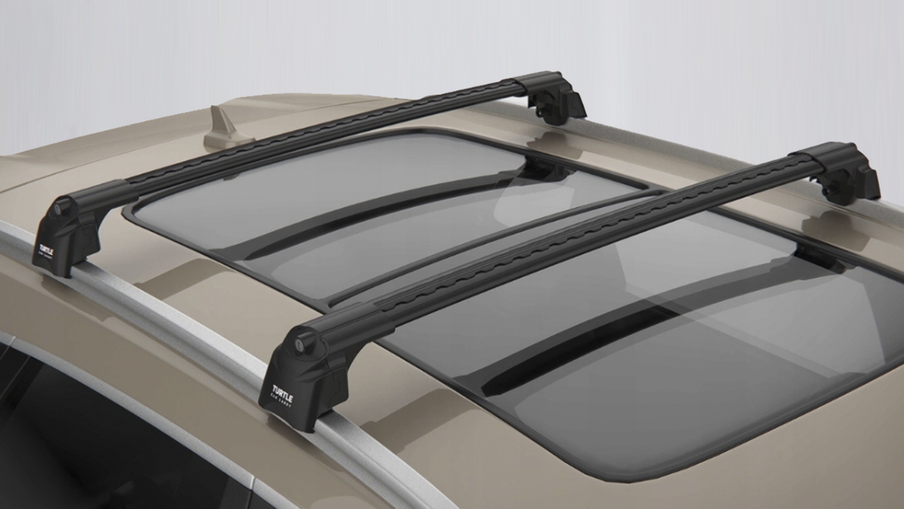 Багажник Turtle Air 2 на крышу для SEAT IBIZA SW 2008-2017 (На интегрированные рейлинги),черный, арт.31.TUR.01.10.A2.B