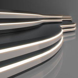 Светодиодный гибкий неон 24 В 10 Вт/м 120 Led/м 2835 IP65, дневной белый 4200K, 5м 24V 10W 120Led 2835 IP65