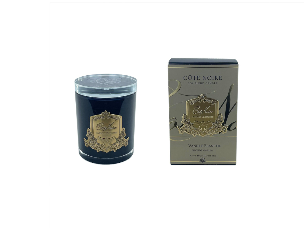 Свеча 450гр Cote Noire BlonDe Vanilla черно-золотая