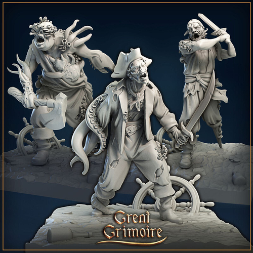 Пират Зомби 1шт. Монстр Существо миниатюра для dnd, днд, pathfinder, фентези, Настольная игра, НРИ, Варгейм, РПГ