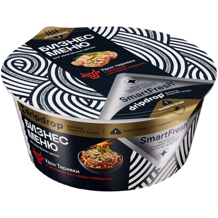 Лапша Бизнес меню Удон терияки с цельными кусочками говядины 110 гр